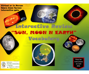 Free Science - Sun, Moon and Earth Interactive Vocabulary Activity