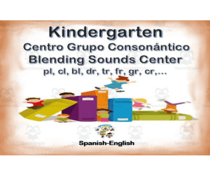 Free Spanish Blending Sounds Interactive Center Activity