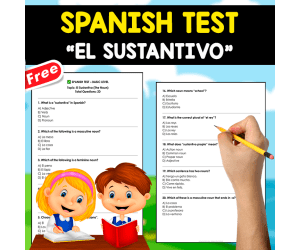 FREE SPANISH GRAMMAR TEST | EL SUSTANTIVO
