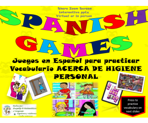 Free Spanish Interactive Games to Practice Acerca de Higiene