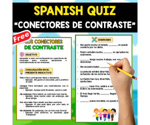 FREE SPANISH QUIZ | LOS CONECTORES DE CONTRASTE