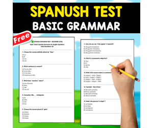 FREE SPANISH TEST | BASIC GRAMMAR TEST