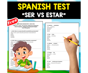FREE SPANISH TEST | SER Vs ESTAR