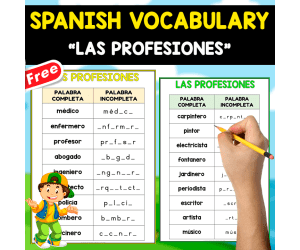 FREE SPANISH TEST | VOCABULARY | LAS PROFESIONES