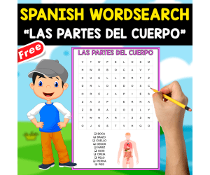 FREE SPANISH WORDSEARCH | LAS PARTES DEL CUERPO