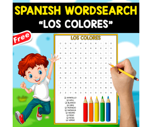 FREE SPANISH WORDSEARCH | LOS COLORES