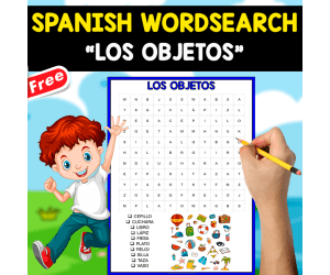 FREE SPANISH WORDSEARCH | LOS OBJETOS