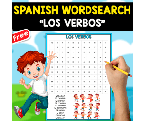 FREE SPANISH WORDSEARCH | LOS VERBOS