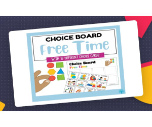 Free Time Choice Board – Self-Directed Activities