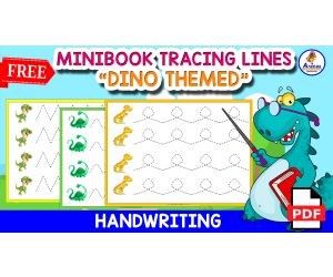 FREE TRACING MINIBOOK OF DINOSAURS | Tracing Lines