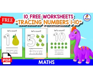 FREE WORKSHEETS | TRACING NUMBERS 1 - 10