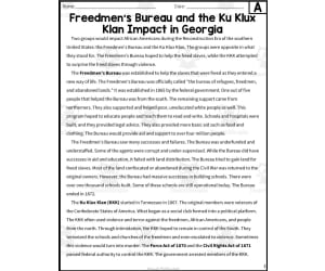 Freedman's Bureau + the Ku Klux Klan Reading Packet