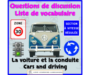 French: Advanced Conversation Questions - Cars and Driving Vocabulary