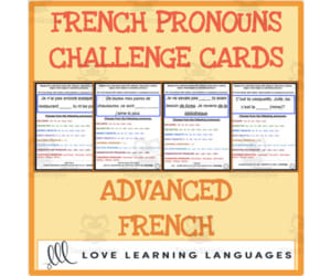 French: Advanced Grammar Challenge Cards