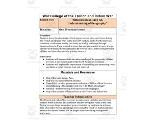 French and Indian War: Importance of Geography Lesson