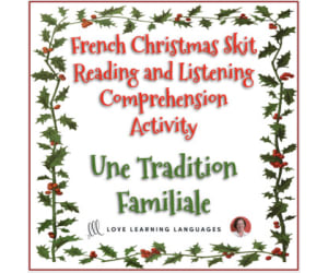 French Christmas skit - Listening and reading comprehension 3 - Noël