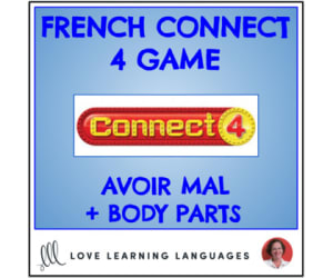 French Connect 4 Game - Avoir Mal + Body Parts