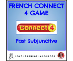 French Connect 4 Game - Past Subjunctive - Regular and Irregular Verbs