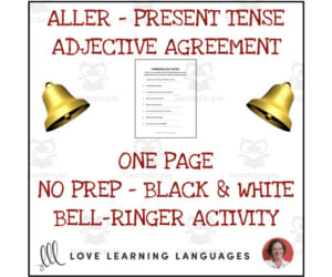 French: Correct the Mistakes Worksheet | Aller and Descriptive Adjectives
