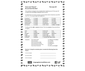 French - Do you have the time?