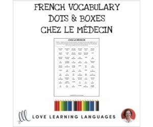 French Dots and Boxes Game - CHEZ LE MÉDECIN - No prep printable
