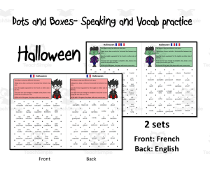 French: Dots and Boxes- Halloween- Game