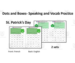 French: Dots and Boxes- St. Patrick's Day- Game
