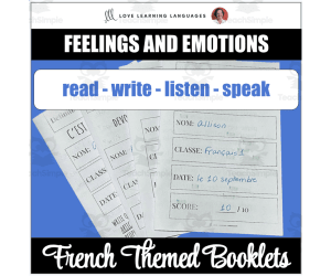 French Emotions and Feelings Adjectives - Reading, Writing, Speaking