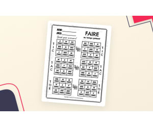 French: Faire Present Tense Tic Tac Toe Game