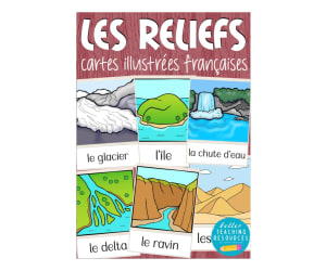 French Flash Cards: Les Reliefs / Reliefs