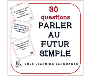 French Futur Simple Speaking Practice Cards