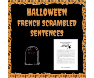 French Halloween scrambled sentences