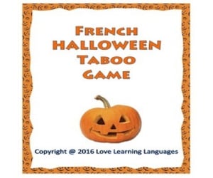 French Halloween Taboo Game - Halloween Français