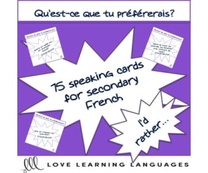 French: I'd Rather... Speaking Cards - Secondary Level