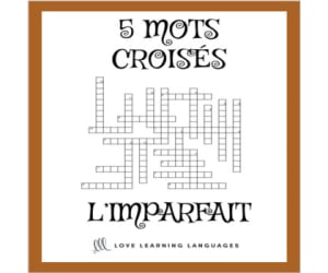 French imperfect tense crossword puzzles - mots croisés l'imparfait