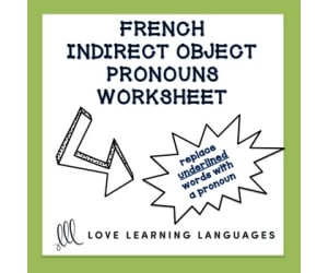 French Indirect Object Pronouns – 20-Sentence Sheet