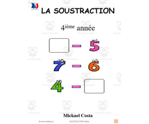 French: La soustraction grade 4