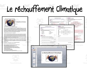 French: Le Réchauffement Climatique- Article and Worksheet