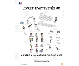 French: Livret d'activités pour la maison et l'école. Distance learning