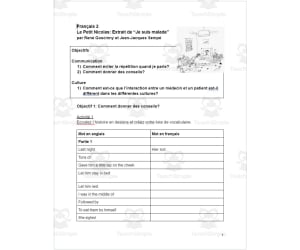 French: Livret Petit Nicolas - Extrait dei Je suis malade