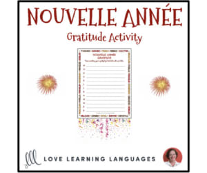 French New Year - Nouvelle Année Gratitude Activity - No prep printable