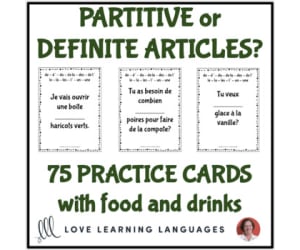 French: Partitive or Definite Articles - Practice Cards
