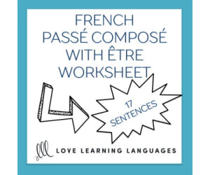 French passé composé with être - French grammar worksheet