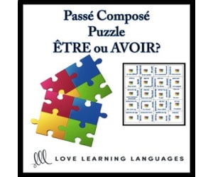French: Perfect Tense Puzzle - No Prep Printable
