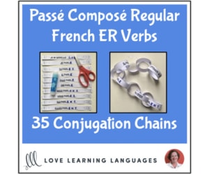 French: Perfect Tense Regular ER Verbs - Conjugation Chains
