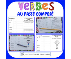 French: Perfect Tense Verbs - Conjugation Charts - Cut and Paste Worksheets