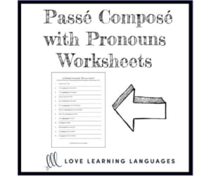 French: Perfect Tense with Pronouns Worksheet
