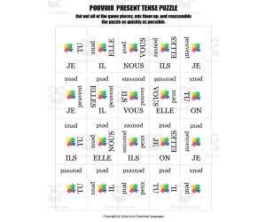 French: POUVOIR Present Tense Puzzle