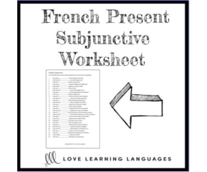 French present subjunctive worksheet