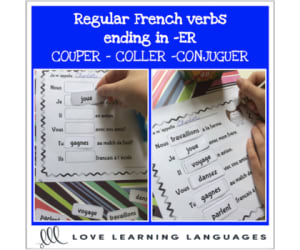 French: Present Tense ER Verbs - Cut and Paste Worksheets